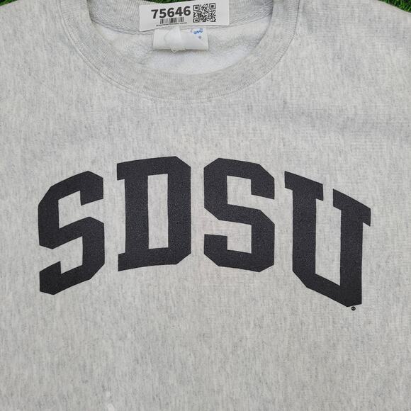 Vintage SDSU Sweatshirt Large 23x26 Champion Arch Y2K - Picture 12 of 14